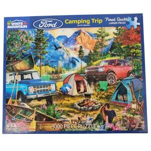 White Mountain Camping Trip #1630 1000 Piece Puzzle 24inx30in Pre-Owned